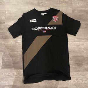 Dope Sport Shirt, Black/Olive Green, Size Medium